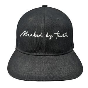 Marked by Faith Snapback Hat Black One Size Adjustable Embroidered 6 Panel Jokes